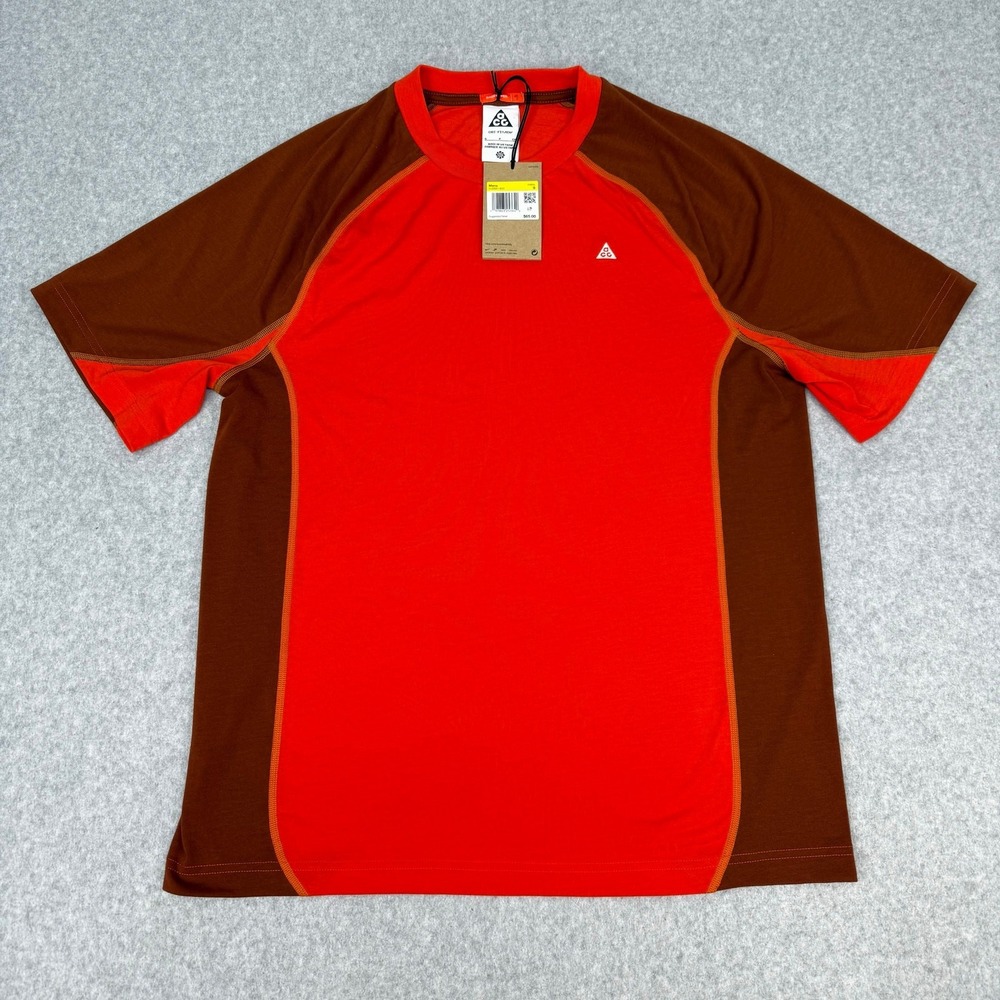 Nike ACG 'Goat Rocks' UV Protection Men's Small T-Shirt Orange HJ2881-633